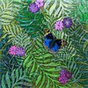 Ginette Ash - Feuilles de palmier et papillon bleu