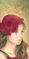 Jeannette Trépanier - jeune fille au chapeau rouge