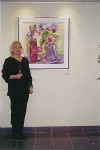 Lisette Lacombe Gill - Lisette Lacombe Gille devant son tableau